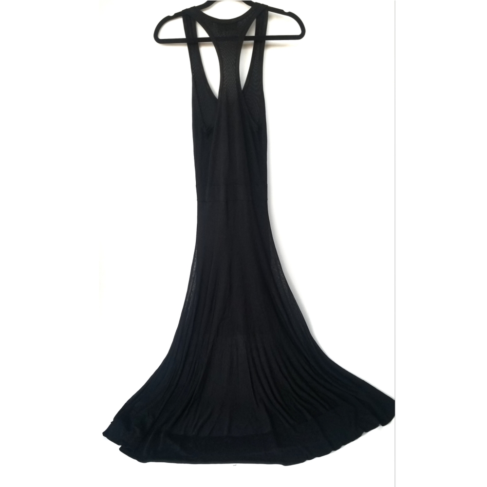 A.L.C Black Racer Back Flare Dress - Picture 4 of 8